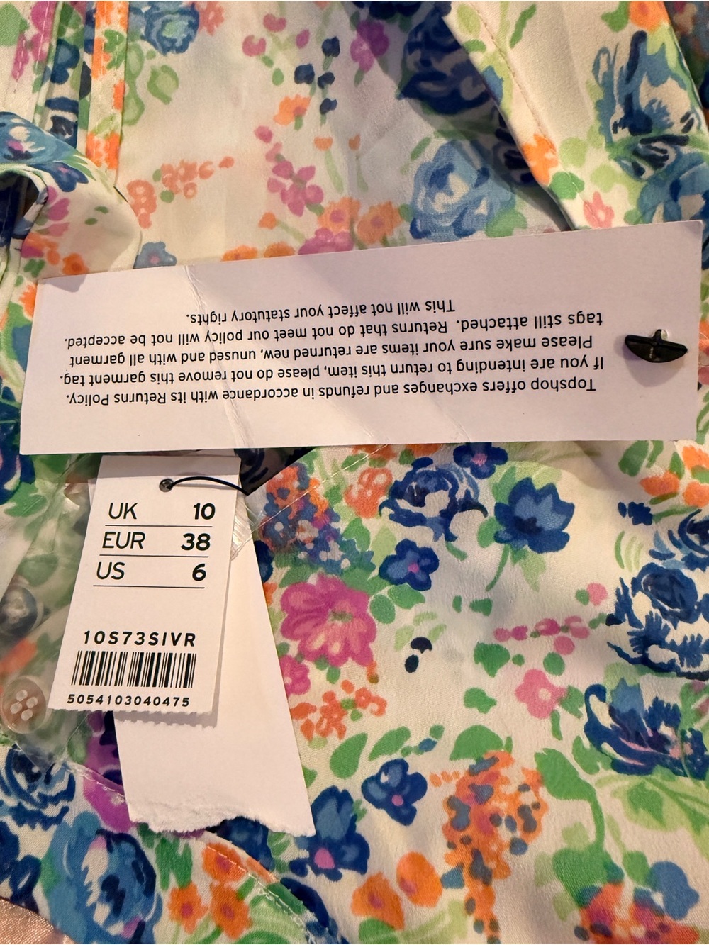 TOPSHOP | Floral Midi Dress with Handkerchief Hem - Picture 6 of 6